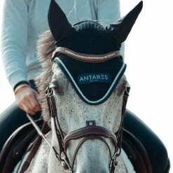Bonnets Pour Chevaux*Antarès Sellier - Bonnet crochet Logo Écusson Marine