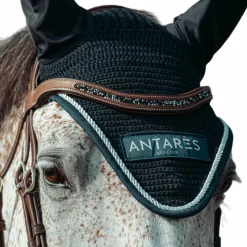 Bonnets Pour Chevaux*Antarès Sellier - Bonnet crochet Logo Écusson Marine