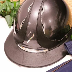 Casques D'Équitation À Visière Polo|Casques D'Équitation*Antarès Sellier - Casque premium vernis visière eclipse Gris