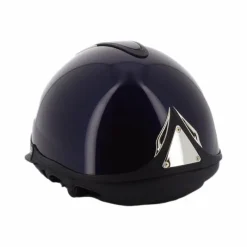 Sale - Casque premium vernis bleu/ bleu Casques D'Équitation À Visière Standard|Casques D'Équitation