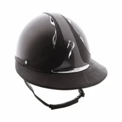 Casques D'Équitation À Visière Polo|Casques D'Équitation*Antarès Sellier - Casque premium vernis bison visière eclipse Marron