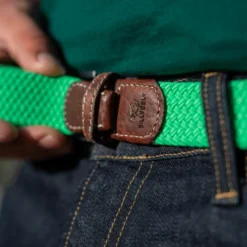 Clearance - Ceinture tressée élastique Vert Menthe Ceintures