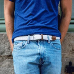 Ceintures*Billybelt - Ceinture tressée élastique Blanc coco