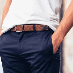 Ceintures*Billybelt - Ceinture tressée élastique Marron camel