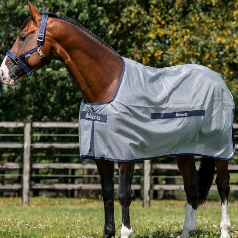 Couvertures Et Chemises*Bucas - Couverture anti-mouches Buzz-Off Classic Bleu