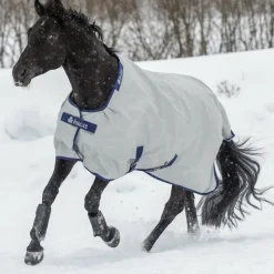 Couvertures Et Chemises*Bucas - Couverture d'extérieur Power Turnout Light Big Neck sliver 0g Gris