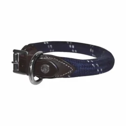 Clearance - Collier pour chien en corde / marine Colliers