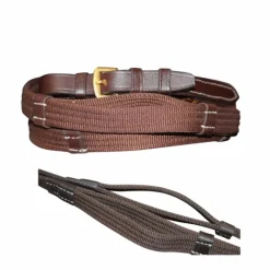 Rênes Et Arrêtoirs De Rênes*Canter - Rênes de cheval tissu à poignées 19mm Marron