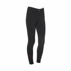 Pantalons D'Équitation*Cavalleria Toscana - Pantalon d'équitation fille Color logo bordeaux Noir
