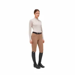 Polos Et Chemises*Cavalleria Toscana - Polo d'entraînement femme manches longues Beige
