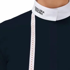 Polos Et Chemises*Cavalleria Toscana - Polo manches longues de concours femme Marine