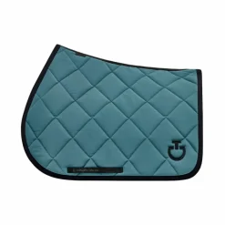 Sale - Tapis de selle Diamond Quilted Jersey peacook green Tapis De Selle Poneys|Tapis Cso/ Mixtes