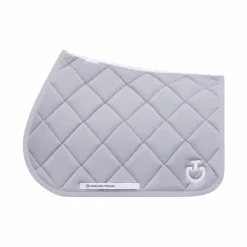 Tapis De Selle Poneys|Tapis Cso/ Mixtes*Cavalleria Toscana - Tapis de selle Diamond Quilted Jersey light grey Gris
