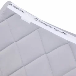 Tapis De Selle Poneys|Tapis Cso/ Mixtes*Cavalleria Toscana - Tapis de selle Diamond Quilted Jersey light grey Gris