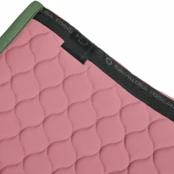 New - Tapis de selle Circular Quilted candy pink/ forest green Tapis De Selle Poneys|Tapis De Selle