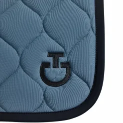 Tapis De Selle Poneys|Tapis Cso/ Mixtes*Cavalleria Toscana - Tapis de selle New Circular Quilted Jersey peacook green Bleu