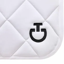 Dressage|Tapis De Dressage*Cavalleria Toscana - Tapis de dressage Diamond Quilted Jersey et logo noir Blanc