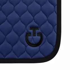 Tapis De Selle Poneys|Tapis Cso/ Mixtes*Cavalleria Toscana - Tapis de selle Circular Quilted Jersey midnight blue/ noir Bleu