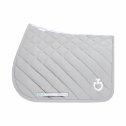 Sale - Tapis de selle Diamonds and Lines Quilted light grey Tapis Cso/ Mixtes|Tapis De Selle
