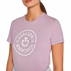 T-Shirts Et Baselayers*Cavalleria Toscana - T-shirt manches courtes femme CT Double Orbit sakura rose Violet