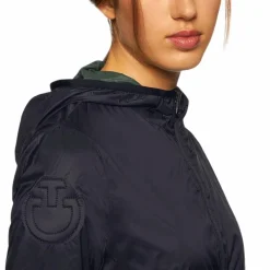 Blousons Et Manteaux*Cavalleria Toscana - Veste à capuche femme légère et réversible femme / vert Marine