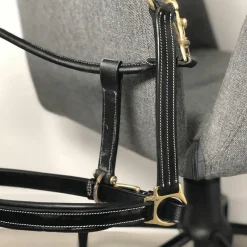 Élevage|Licols En Cuir*Chetak - Licol cheval Bright cuir doublé Noir