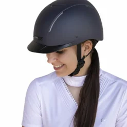 New - Casque d'équitation Plume mat Casques D'Équitation À Visière Standard|Casques D'Équitation
