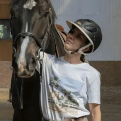 Discount - T-shirt manches courtes Equestrian Style blanc T-Shirts Et Baselayers