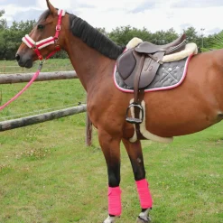 Tapis De Selle|Tapis Cso/ Mixtes*Dance With Him - Tapis de selle chiné/ blanc/ fuchsia Gris