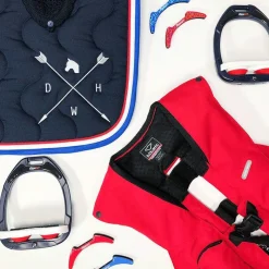 Discount - Tapis de selle / blanc/ rouge Tapis De Selle|Tapis Cso/ Mixtes