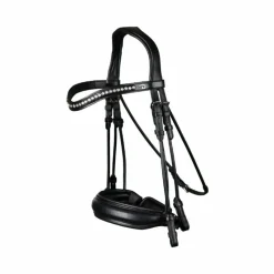 Brides*Dyon - Bride muserolle large matt Rond Leather Collection Noir