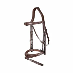 Bridons Poneys|Bridons*Dyon - Bridon muserolle combinée anatomique US Collection Havane