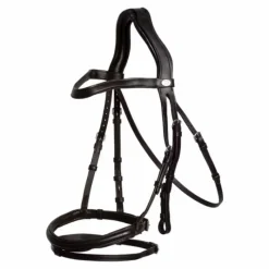 Bridons Poneys|Bridons*Dyon - Bridon muserolle combinée Flash Noir