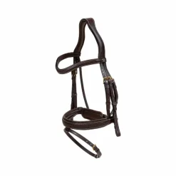 Best - Bridon muserolle combinée Tressé Pull Back Bridons Poneys|Bridons