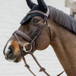 Best - Bridon muserolle combinée Tressé Pull Back Bridons Poneys|Bridons