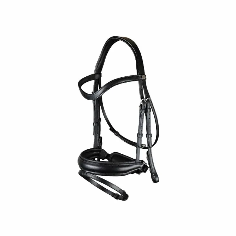 Bridons Poneys|Bridons*Dyon - Bridon muserolle combinée large Working by Noir