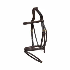 Bridons Poneys|Bridons*Dyon - Bridon muserolle combinée Tressé Havane