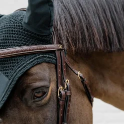 Bridons Poneys|Bridons*Dyon - Bridon muserolle combinée Tressé Havane