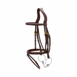 Bridons*Dyon - Bridon muserolle combinée Dy'on Collection Marron