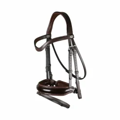 Clearance - Bridon muserolle combinée large vernie Working By Bridons Poneys|Bridons