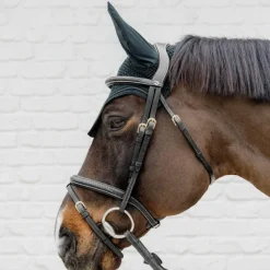 Bridons Poneys|Bridons*Dyon - Bridon muserolle combinée Tressé Noir