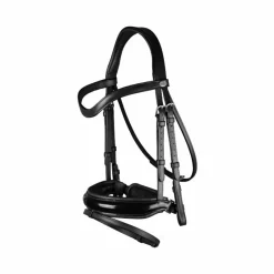 Bridons Poneys|Bridons*Dyon - Bridon muserolle combinée large vernie Working By Noir