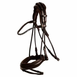 Outlet - Bridon muserolle large Round avec frontal à cristaux Bridons Poneys|Bridons