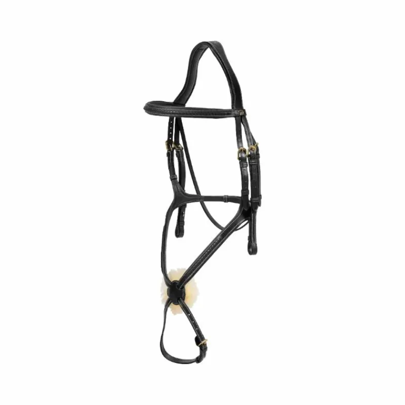 Hot - Bridon muserolle tressée en forme de 8 Bridons Poneys|Bridons