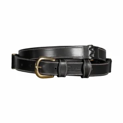 Ceintures*Dyon - Ceinture en cuir plat Noir