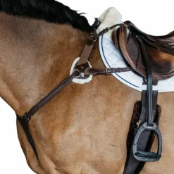 Colliers De Chasse Poneys|Colliers De Chasse*Dyon - Collier de chasse 5 points élastique New English Collection Marron