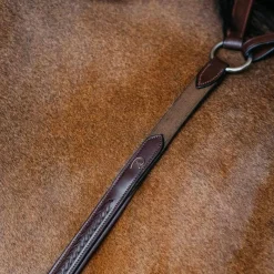 - Collier de chasse pont tressé New English cuir brun Colliers De Chasse Poneys|Colliers De Chasse
