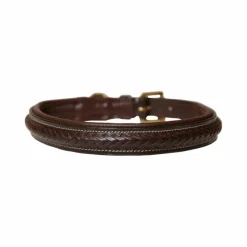 Colliers*Dyon - Collier pour chien tressé plat Marron