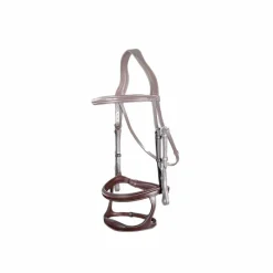 Accessoires De Bridons Poneys|Muserolles*Dyon - Double muserolle US Collection brun Marron