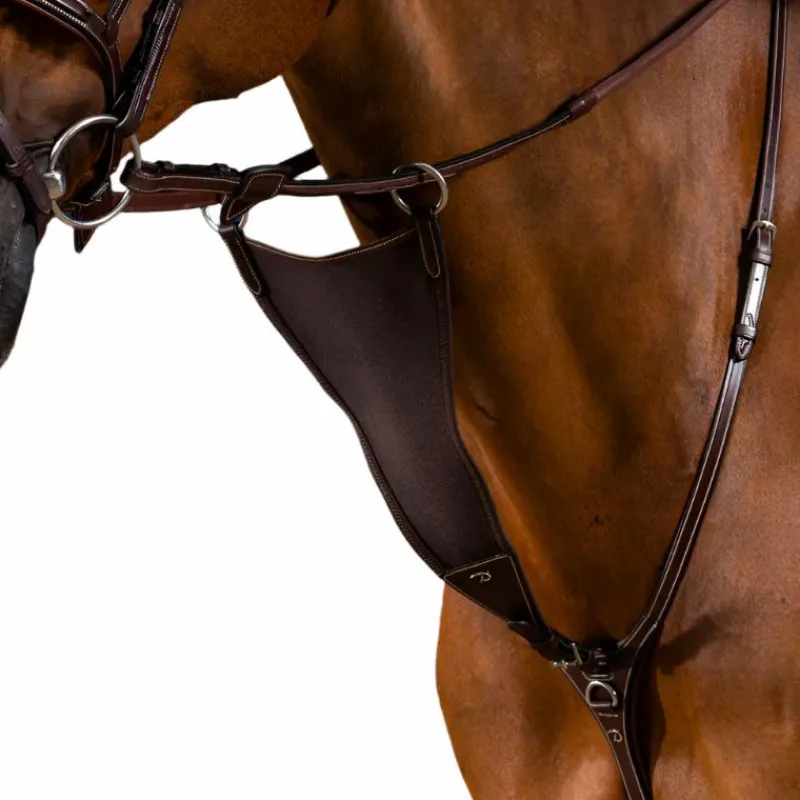 Enrênements Poneys|Martingales*Dyon - Fourchette de martingale pleine élastique US Collection brun Marron